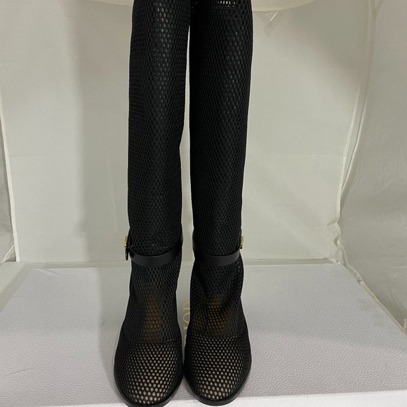 CHRISTIAN DIOR NWB $1490 CD BLACK EMPRIENTE BOOTS - Picture 6 of 6
